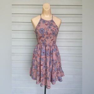 🌸 Kimchi Blue Floral Halter Dress - Size XS